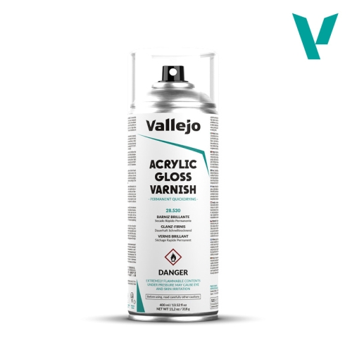 Acrylic Gloss Varnisch Spraydose 400ml (GP1ltr=30€)